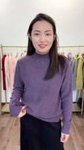 羊绒+羊驼毛重工钉珠细闪精致半高领不退换135斤内11.19