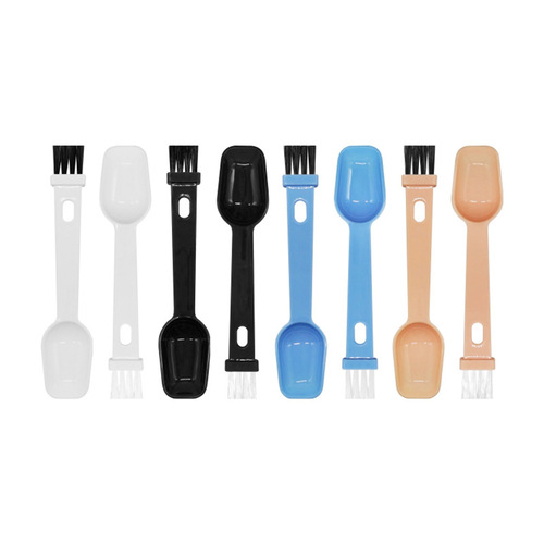 Coffee bean grinder spoon, grinder cleaning brush, small plastic brush with scale, small brush for grinder
