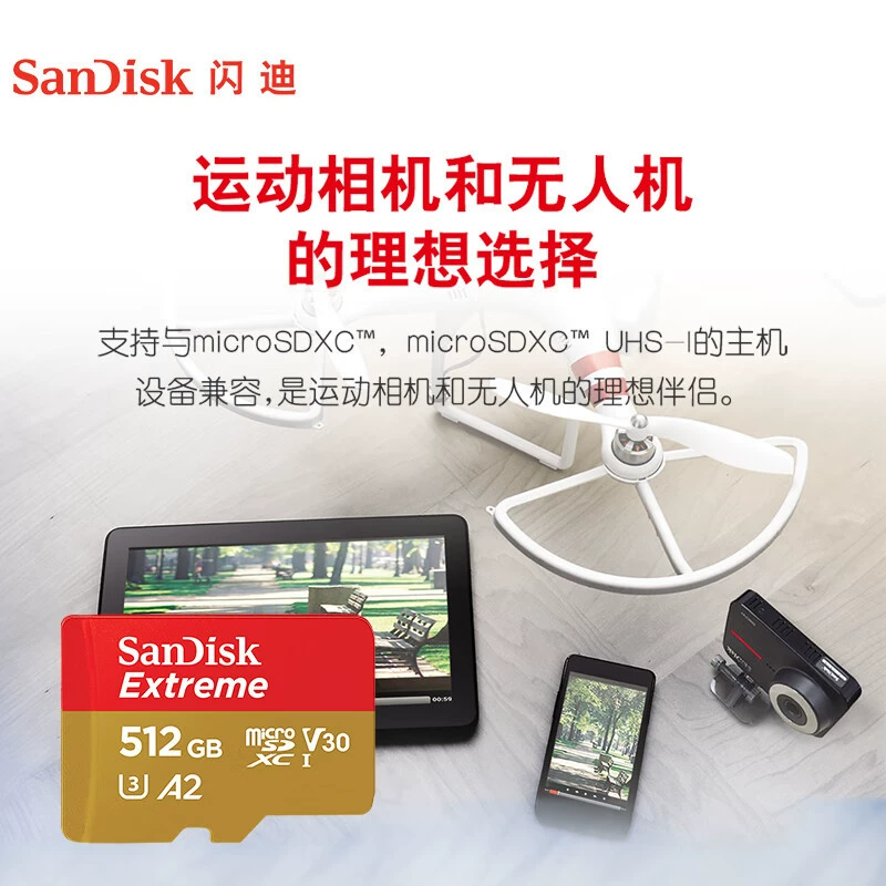Флеш-память SanDisk Tom Ford, карта памяти, игровая консоль, беспилотный монитор, камера, 64ГБ, 128ГБ, 256ГБ, 512ГБ