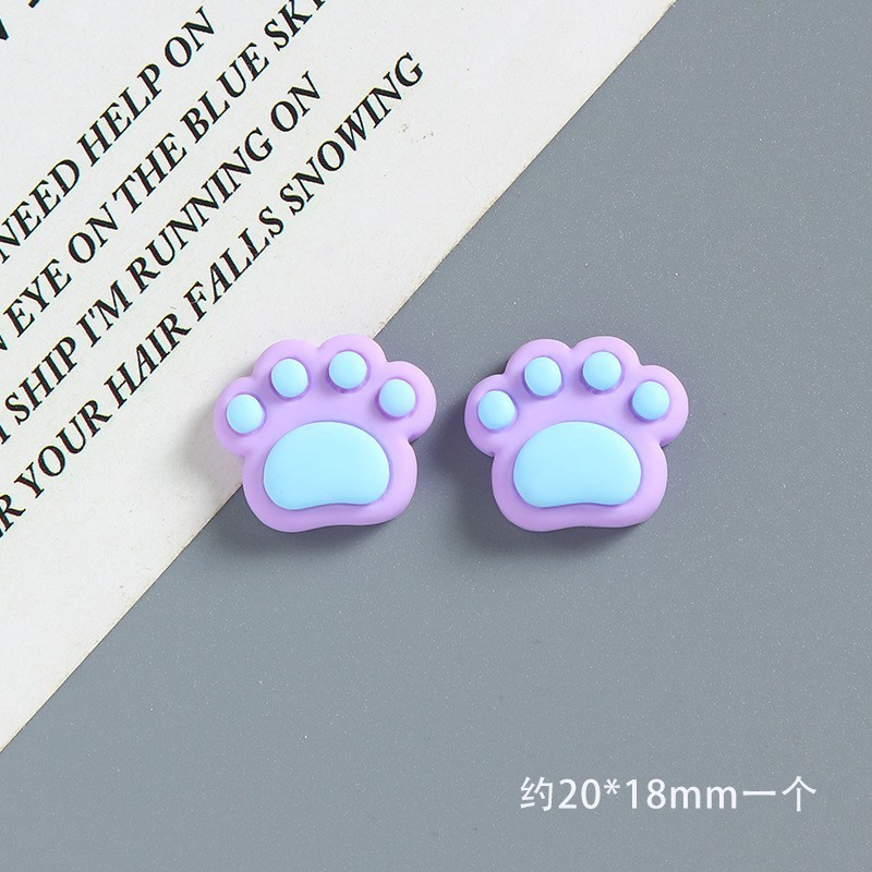 大型光沢のある模擬足跡樹脂アクセサリー diy クリーム接着剤携帯電話ケース冷蔵庫マグネット下駄バックルアクセサリー|undefined