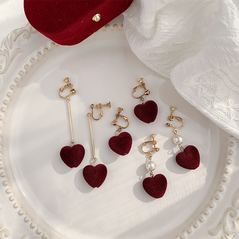 Holiday, Daily Occasion 1 Pair Retro Heart Shape Plating Alloy Drop Earrings