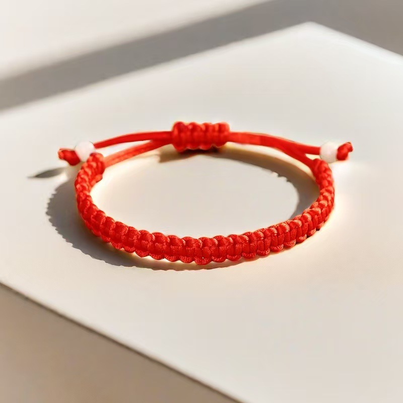 Red hand rope men and women hand-woven rope bracelet couple children's birth year red rope bracelet transfer red rope wholesale