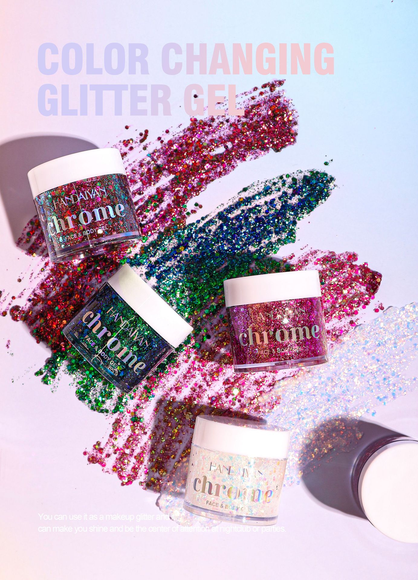69g Weight Eye Shadow Cosmetic Type Plastic Material Solid Color Pattern Glam Style Glam Solid Color Plastic Eye Shadow 无