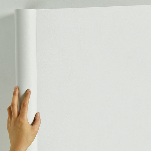 Putty white wallpaper self-adhesive bedroom waterproof wipeable blemish-covering sticker pure white wallpaper wall renovation wall sticker