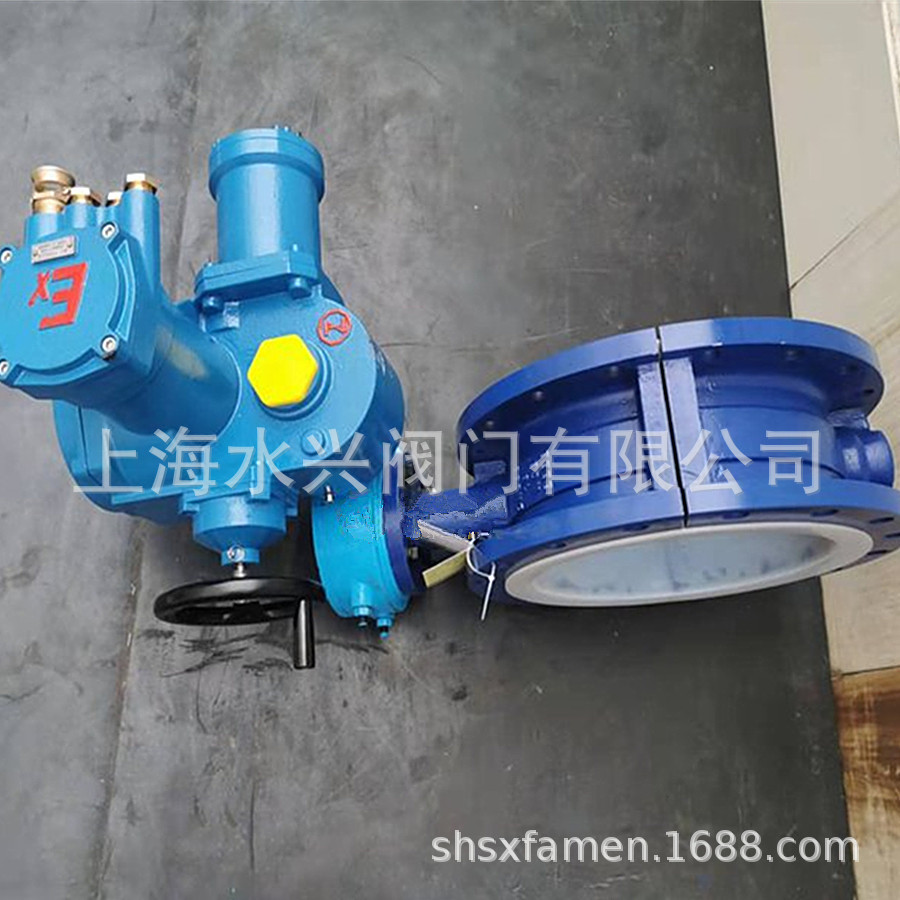 WSD941F46-6C矿用煤安防爆电动衬氟瓦斯蝶阀 衬氟F46耐腐蚀