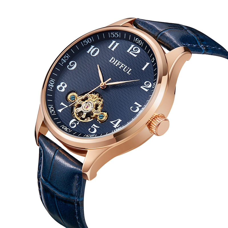 Difful Genuine Men's Watch Swiss Famous Craftsman Series Moon Phase Men's Watch Multi-Functional Waterproof Fully Automatic Mechanical Watch