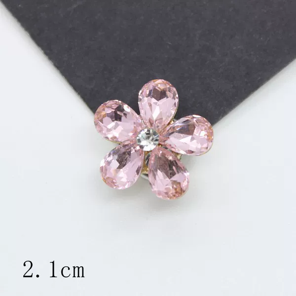 Crystal Five-Piece Flower Small Pink