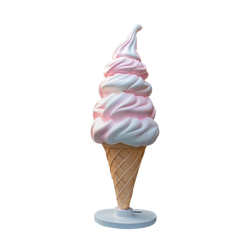 Escultura Decorativa de Helado en Fibra de Vidrio para Exteriores y Tiendas de Postres image 5