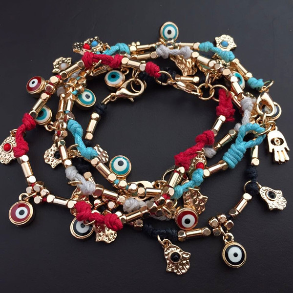 Ethnic Style Woven Turkish Demon Eye Bracelet display picture 1