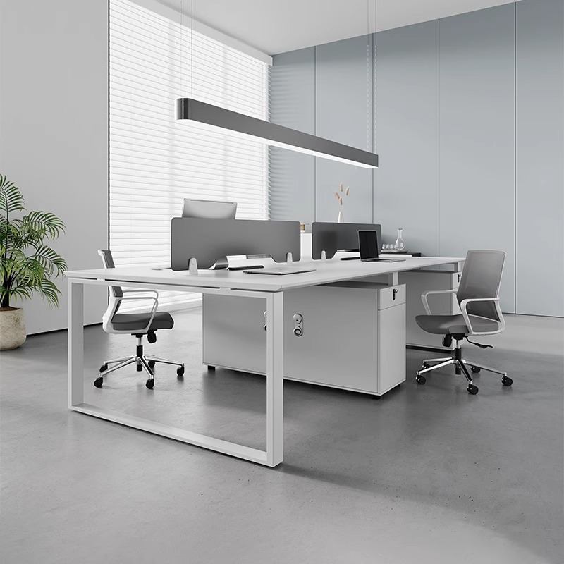Staff Desk and Chair Combination Simple Modern Designer Office Screen Workstation Table 4-Person 6-Person Staff Table