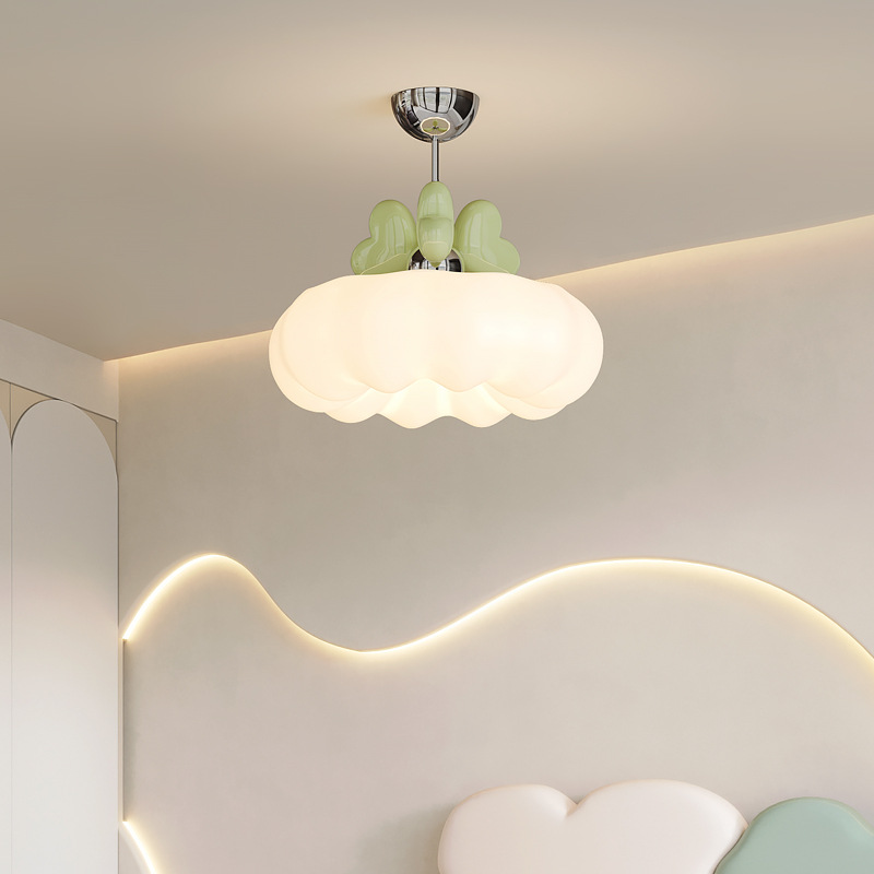 兒童房燈奶油風南瓜吊燈2024新款少女孩愛心主臥室燈溫馨房間燈具