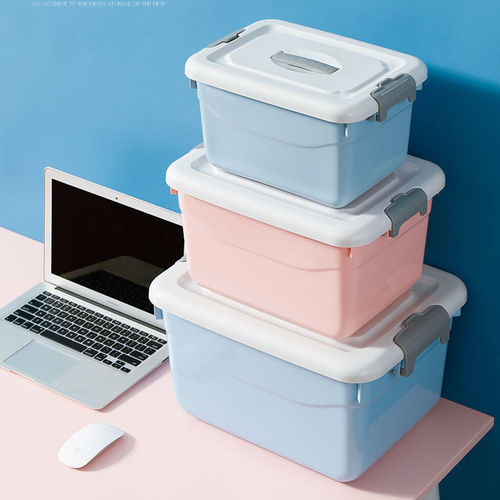 Household storage box plastic clothes toy storage box with lid household clothing storage box with portable extra large size