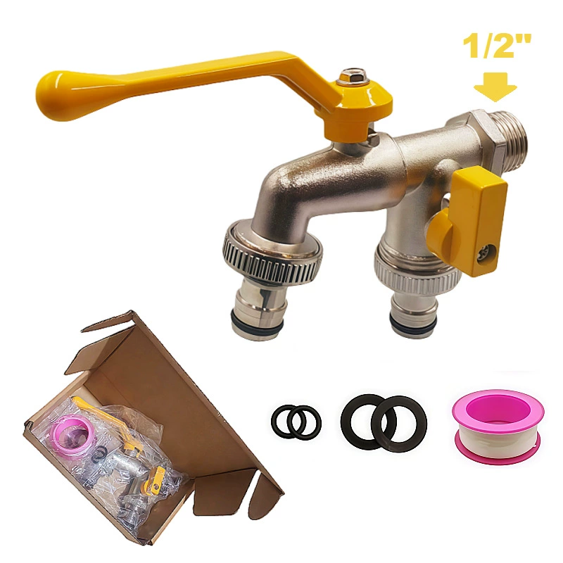 Трансграничный кран для садоводства 1/2 двойной водяной рот из цинкового сплава