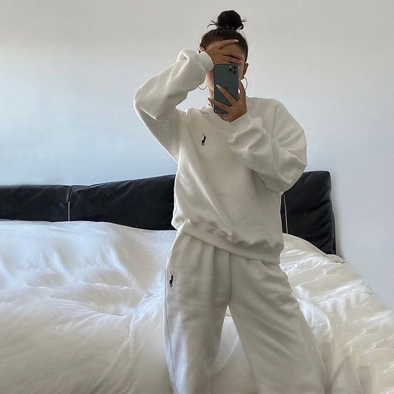 High-End Casual Women's Clothing Set, Plus Size 150kg Sports Two-Piece Set