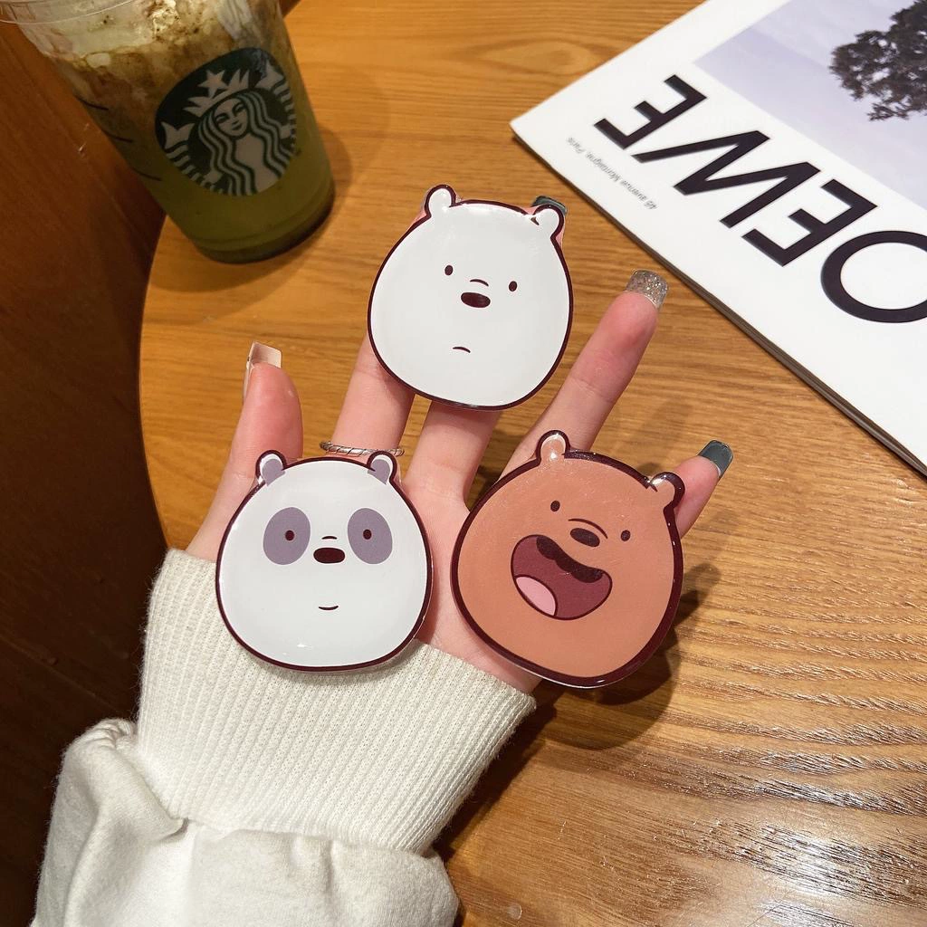 Кронштейн подушки безопасности мультяшного медведя подходит для любого мобильного телефона