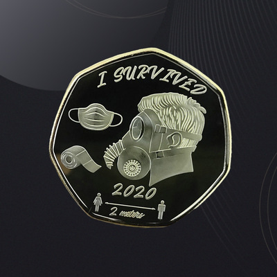 新款ISURVIVED2020纪念币 2020我生存纪念章 Lucky幸存者硬币批发|ms