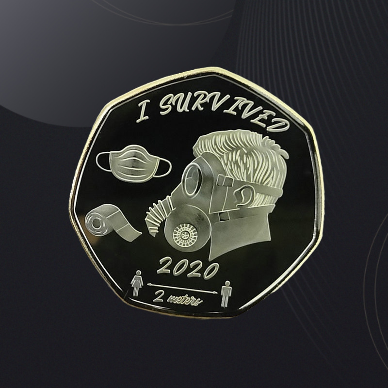 新款ISURVIVED2020纪念币 2020我生存纪念章 Lucky幸存者硬币批发|ms