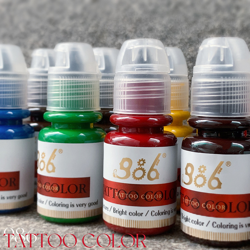 Semi-permanent small tattoo pigment color water-based pigment 14 color tattoo professional ink dye plant raw material