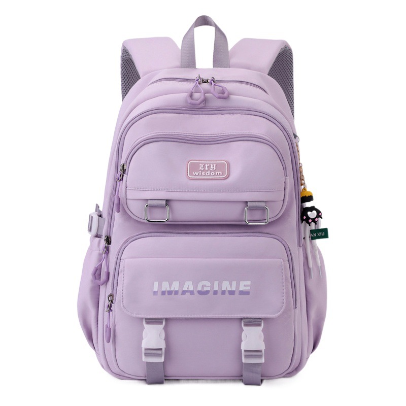 Peces naturales nuevos niños de la escuela primaria mochila Grado tres a seis niñas ligero colegio femenino