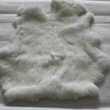 厂家处理兔子皮兔毛工艺品服装演出道具辅料护膝料熟兔皮整张