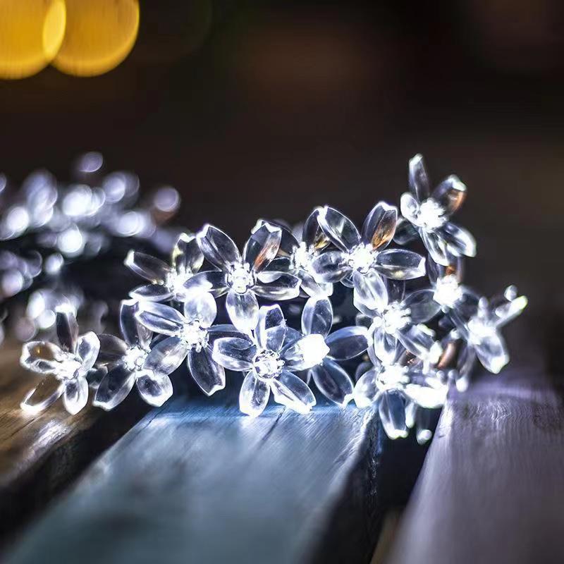 LED Solar String Lights Cherry Blossom Starry Sky Outdoor Courtyard Garden Decorative Lighting_voghion.com