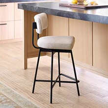 美式金属酒吧椅轻奢家用吧台高脚凳可旋转现代简约商务前台休闲椅