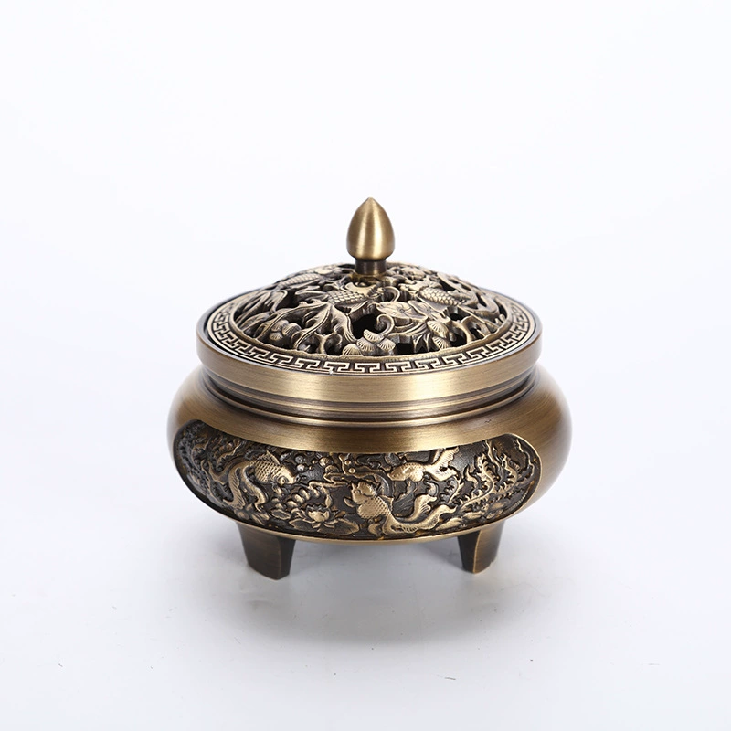 Brass antique Incense burner, scarlet wood