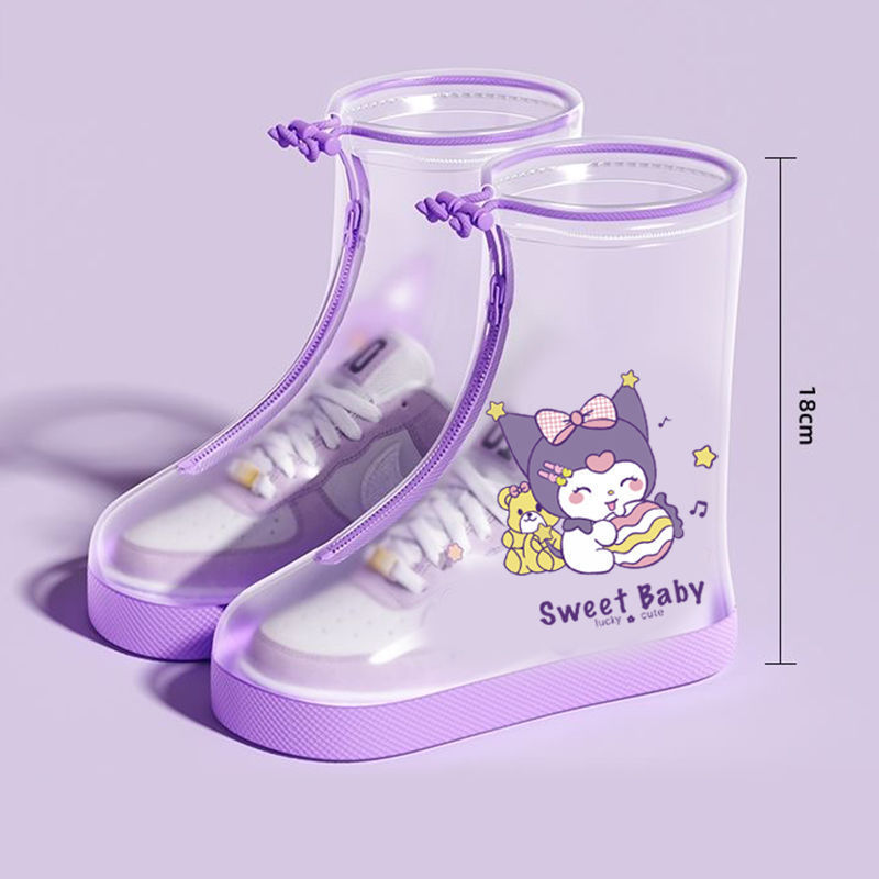 Rain Shoe Covers Waterproof and Non-Slip Kidsren's Thickeneded Wear-Resistant and Durable Foot Covers Men's Rain-Proof Shoe Covers on Rainy Days Water Shoes Women's Shoe Covers