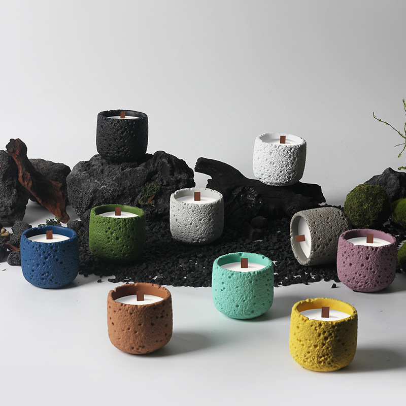 Cross-border matte candle container empty cup INS supported wax filling cement aromatic candle cup romantic aroma gift