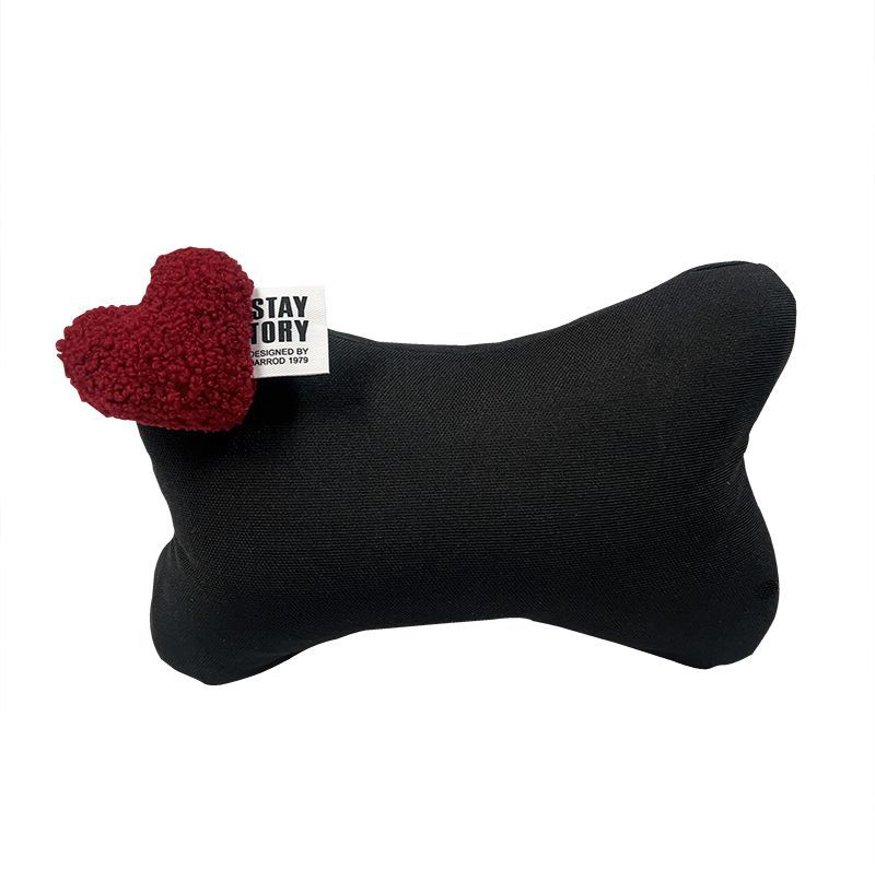 Cute Heart Car Headrest, Waist Support, Seat Belt Shoulder Cover, Girls' Four-Season Car Cute Interior Set