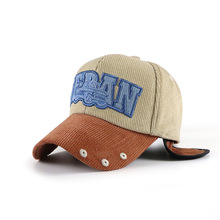 大童批发儿童帽子男童韩国ins鸭舌帽秋冬护耳棒球帽文艺复古