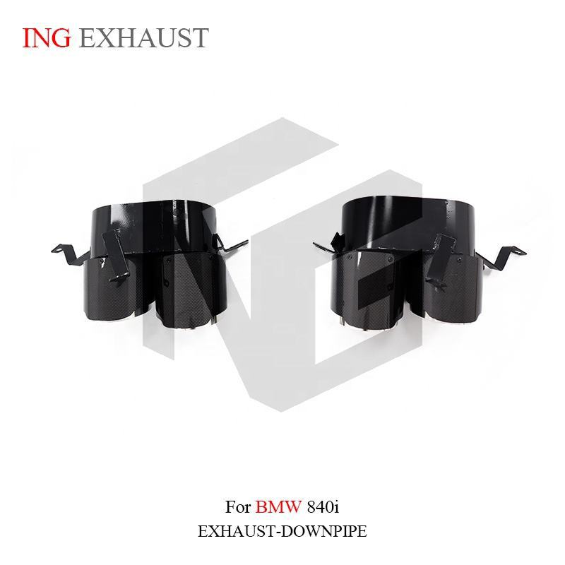 Suitable for BMW 840i dual outlet carbon fiber exhaust pipe rear bumper sports muffler tailpipe