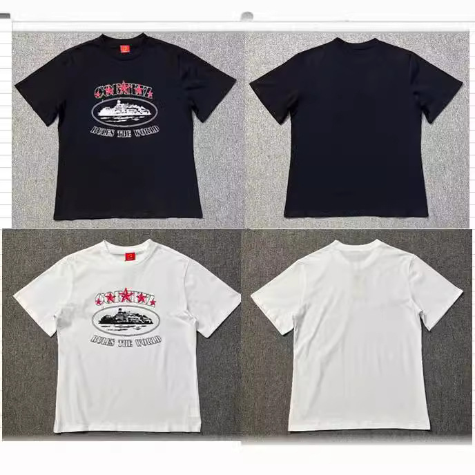 Corteiz恶魔岛新款五星发泡logo印花宽松休闲夏季男女潮流短袖T恤