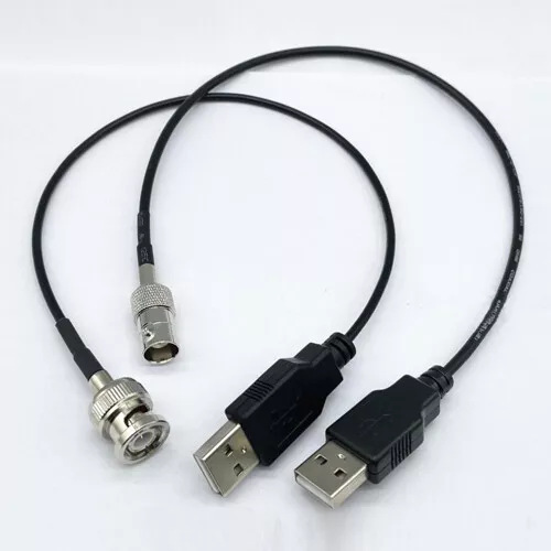 RG174 BNC male and female to USB computer data coaxial cable connector adapter 20CM