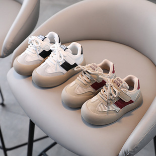 2025 Spring New Kidsren's Sports Shoes Mesh Breathable Soft Sole Korean Style Kidsren's Moral Training Shoes Boys and Girls Sneakers Trbottomy