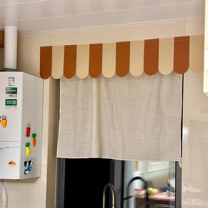 Ins-Style Forest-Themed Colorful Flags Window Decorations Kindergarten Environment Decoration Brown Rice Eaves Door Curtain to Cover Children's Room Curtains