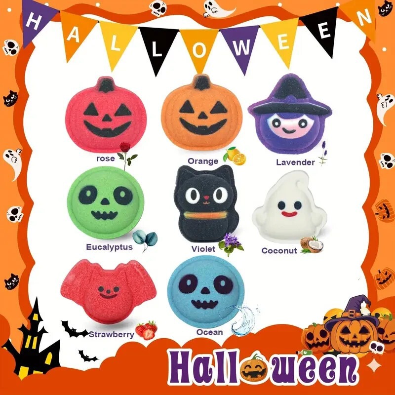 跨境Halloween Bath Bomb Set万圣节沐浴炸弹套装|undefined