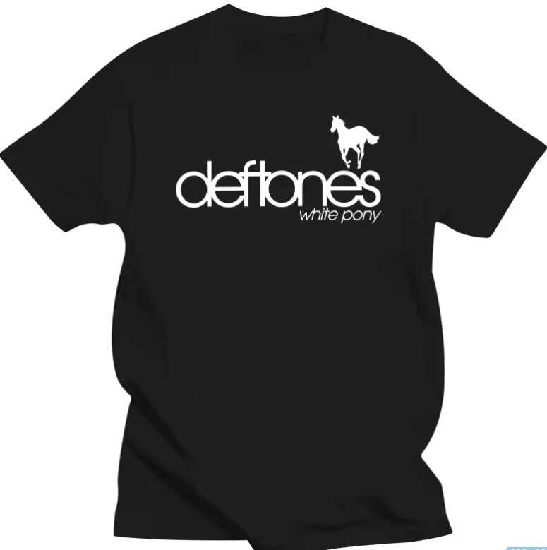 Deftones Horror T-Shirt Men's Harajuku Gothic Black Shirt Summer Street Trendy Boys Girls