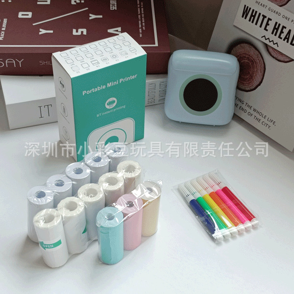 C22 파란색 + 감열지 5개 + 접착지 5개 + 색지 3개 + 색펜