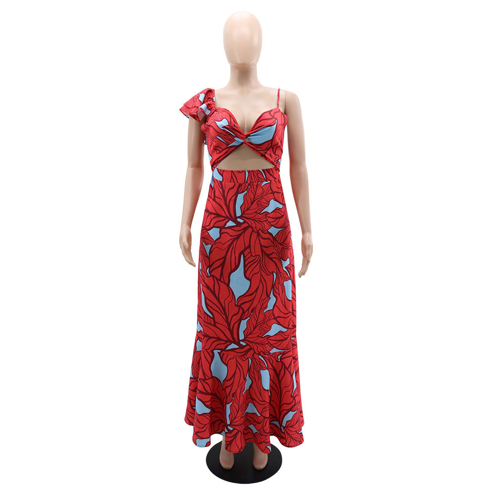 Women's Swing Dress Vacation Collarless Sleeveless Printing Maxi Long Dress Holiday Daily Beach display picture 8