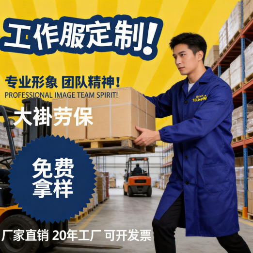 大褂春秋长款工作服工装蓝大褂加厚款长袖迷彩大褂罩衣大人干活