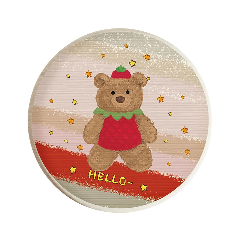 Posavasos de café de oficina de dibujos animados, posavasos de escritorio, posavasos de agua redondos, almohadillas absorbentes de agua de barro de diatomeas, encimera de secado rápido