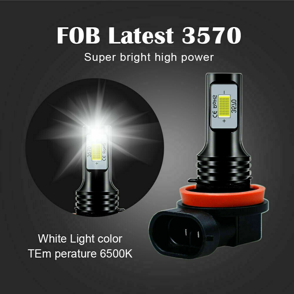 80W de alto brillo 3570 lámpara de automóvil 9005 lámpara de niebla de carcasa negra H11 / H8 conjunto de lámparas de automóvil transfronterizas