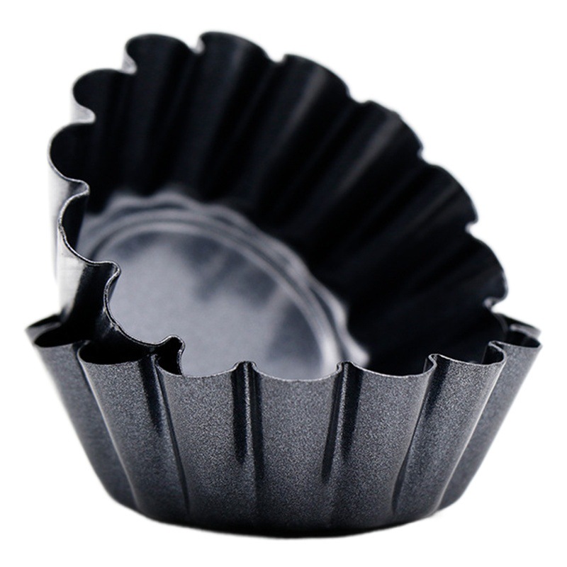 Molde para Tartas de Huevo en Forma de Flor 2.5 Pulgadas de Acero al Carbono para Repostería DIY image 1