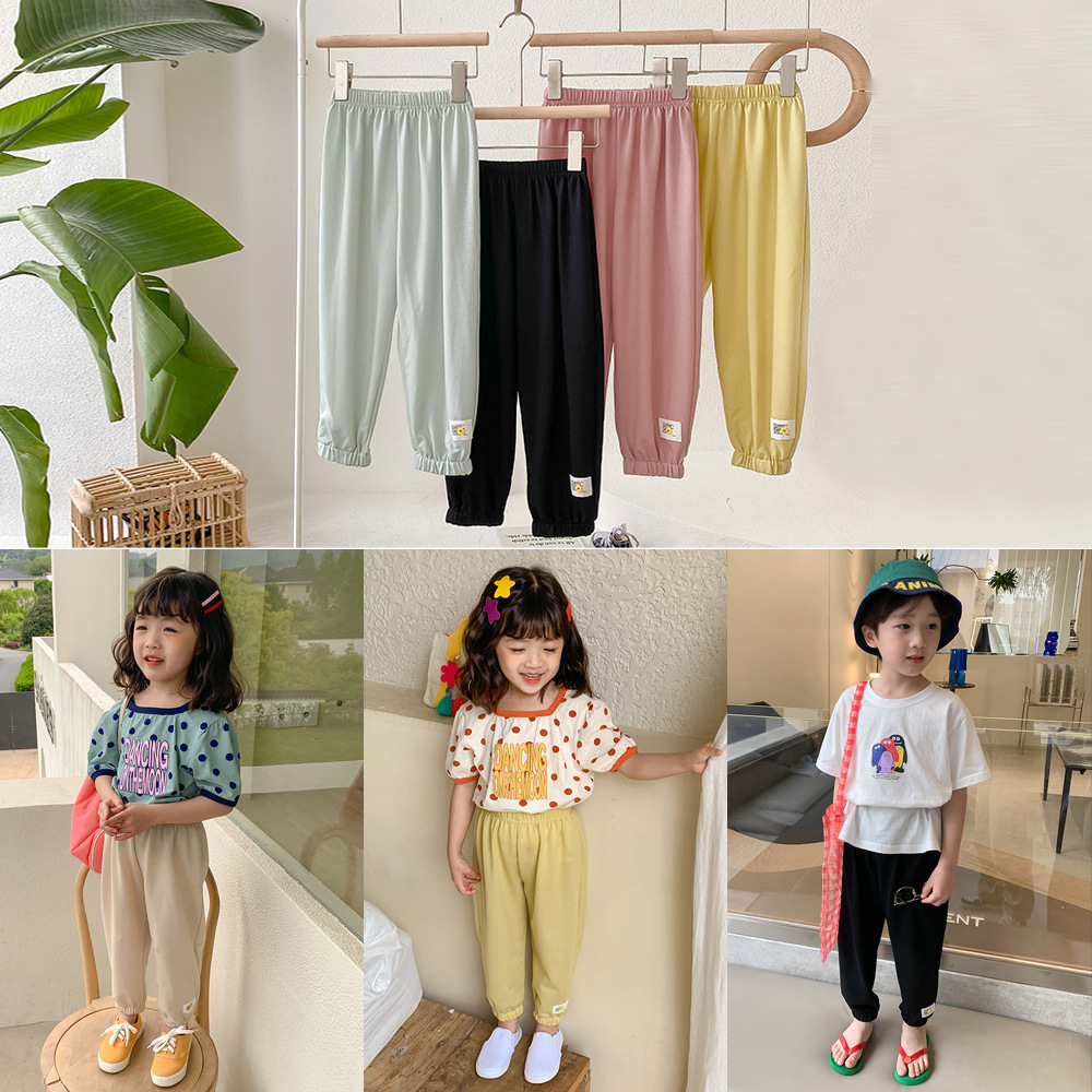 小懒猫童装2021夏新品儿童韩版轻薄防蚊裤男女童香薰驱蚊休闲裤|ms