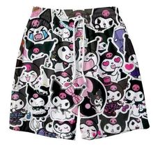 库洛米短裤男女夏宽松居家五分睡裤休闲裤情侣海边速干沙滩裤可爱