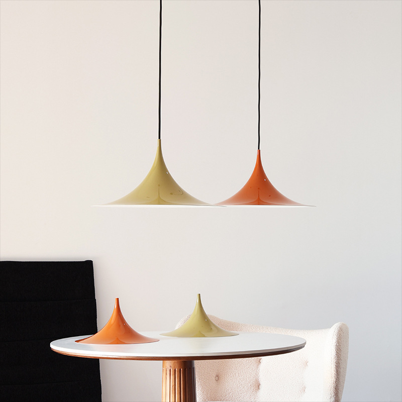 Original Replica Danish Semi-Horn Restaurant Pendant Light Nordic French Bar Island Minimalist Dining Table Lamp Designer