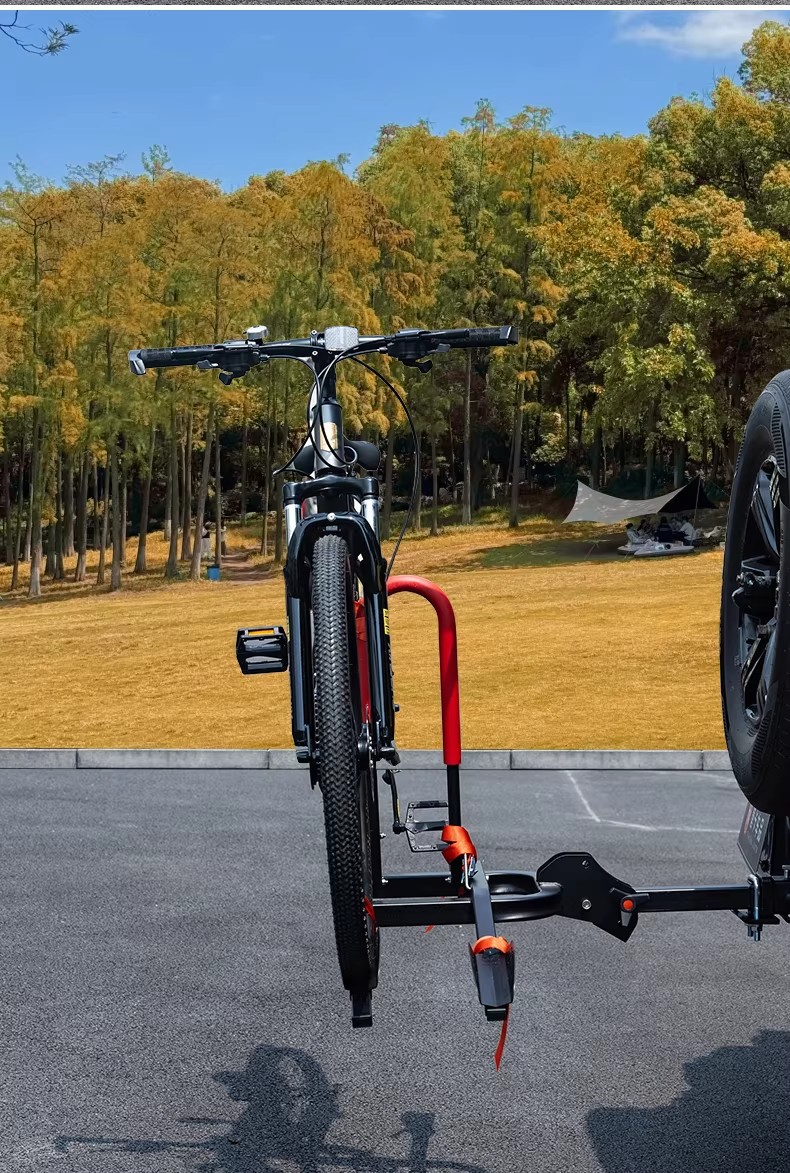 Tank 300 Vehicle-Mounted Bicycle Rack, Multi-Hook Rear Rack, Foldable Square Mouth Straight Rear Rack, Trailer Hook, Rear Hitch Modification