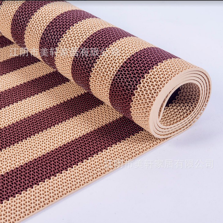 Manufacturer's S-Type Pvc Hollow Anti-Slip Mat, Mesh Plastic Mat for Bathroom, Toilet, Swimming Pool, Kitchen, Waterproof Mat