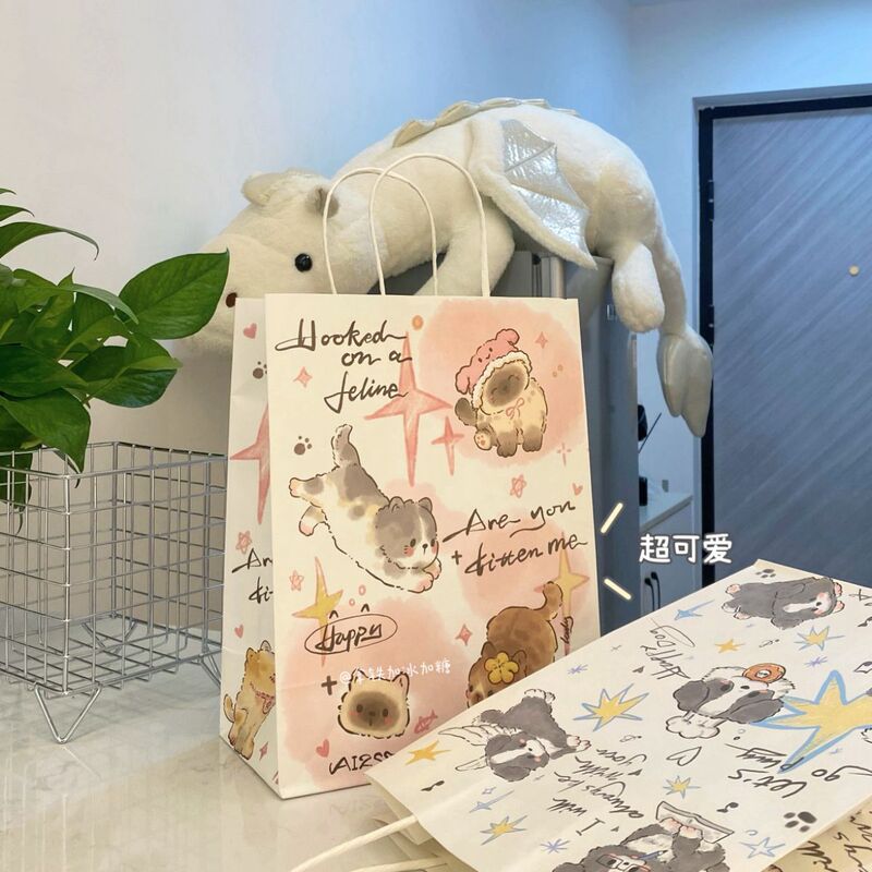 新款原创礼物袋大合集可爱少女礼品打包出物收纳手提礼物牛皮纸袋|undefined